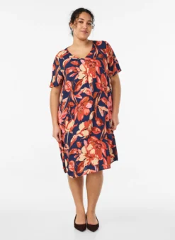 A-Linien-Kleid aus Viskose