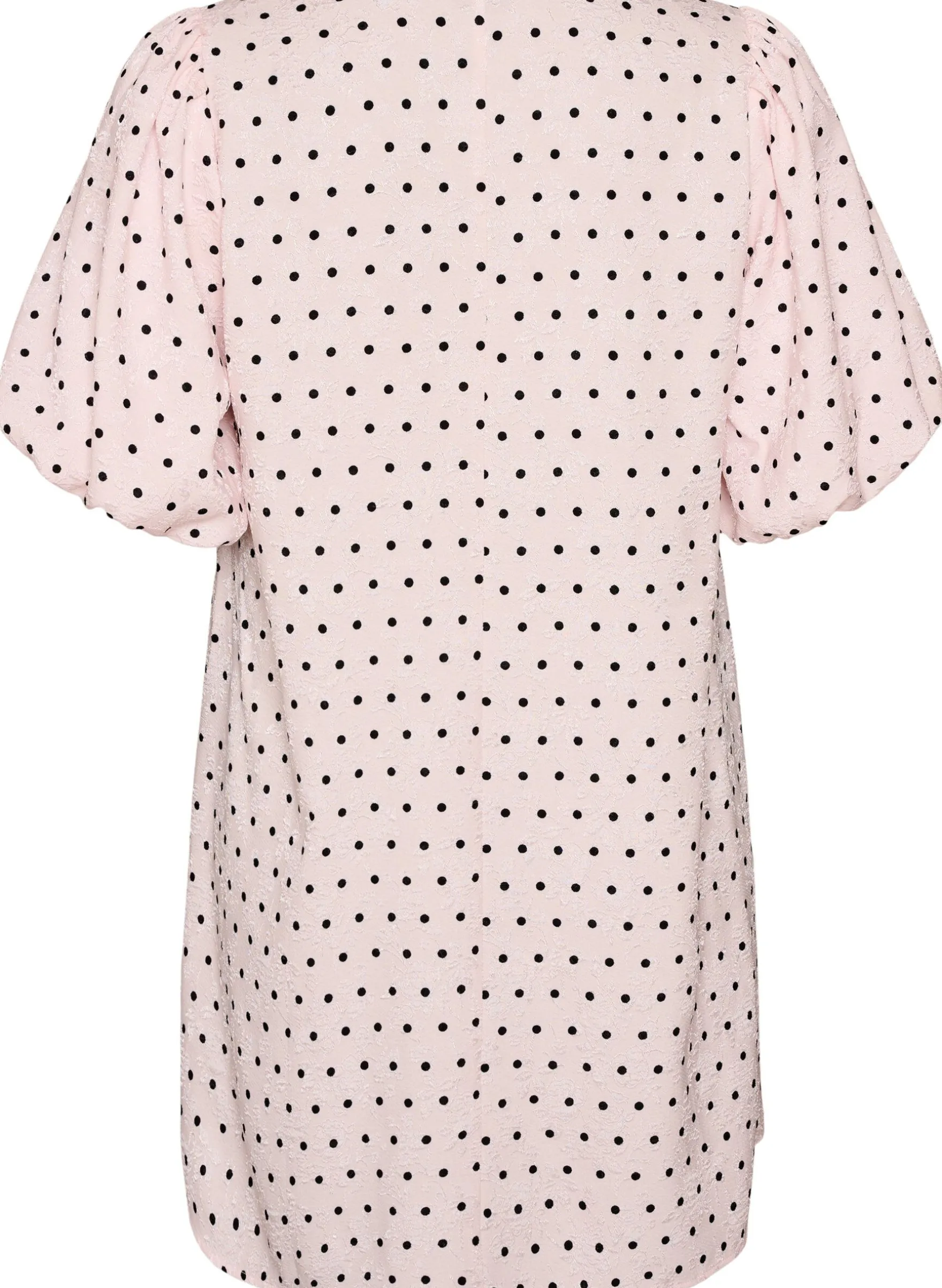 A-Linien-Kleid mit Polka Dots und Ballonärmeln