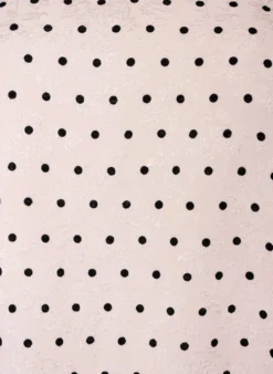 A-Linien-Kleid mit Polka Dots und Ballonärmeln