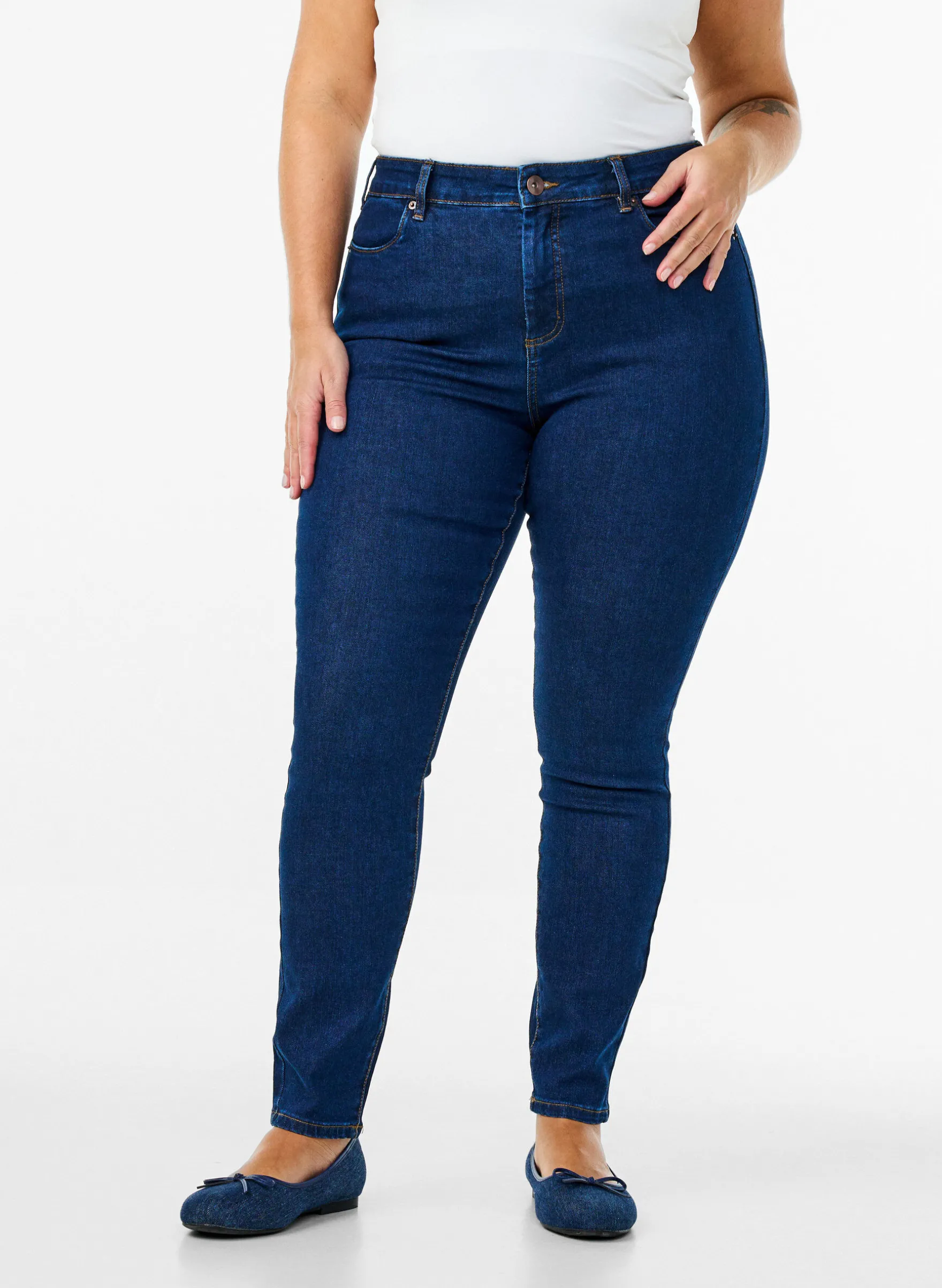 Amy Jeans mit hoher Taille und extra schlanker Passform