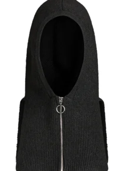 Balaclava aus Rippstrick mit Reißverschluss