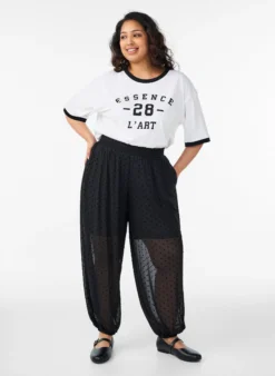 Ballonhose aus Mesh mit Polka Dots