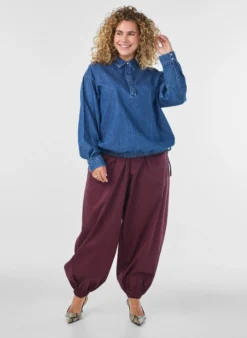 Ballonhose mit Taschen und elastischem Bund
