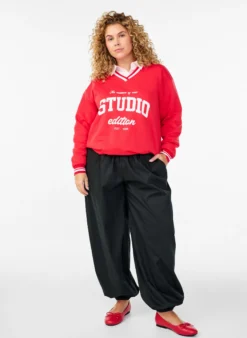 Ballonhose mit Taschen und elastischem Bund