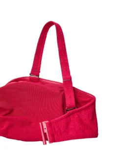 Bandeau-Bikini-Top mit Strukturmuster und abnehmbaren Trägern