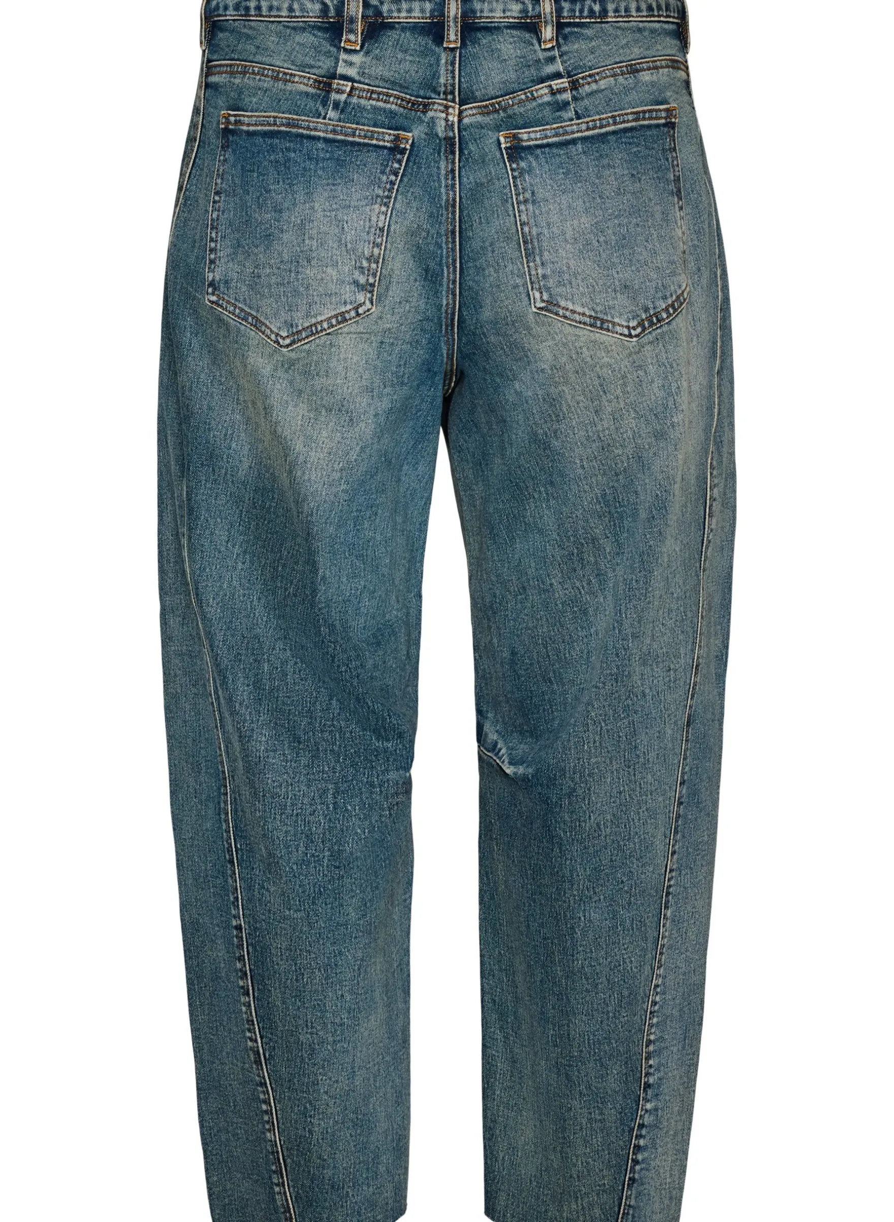 Barrel Fit Jeans mit Used-Waschung
