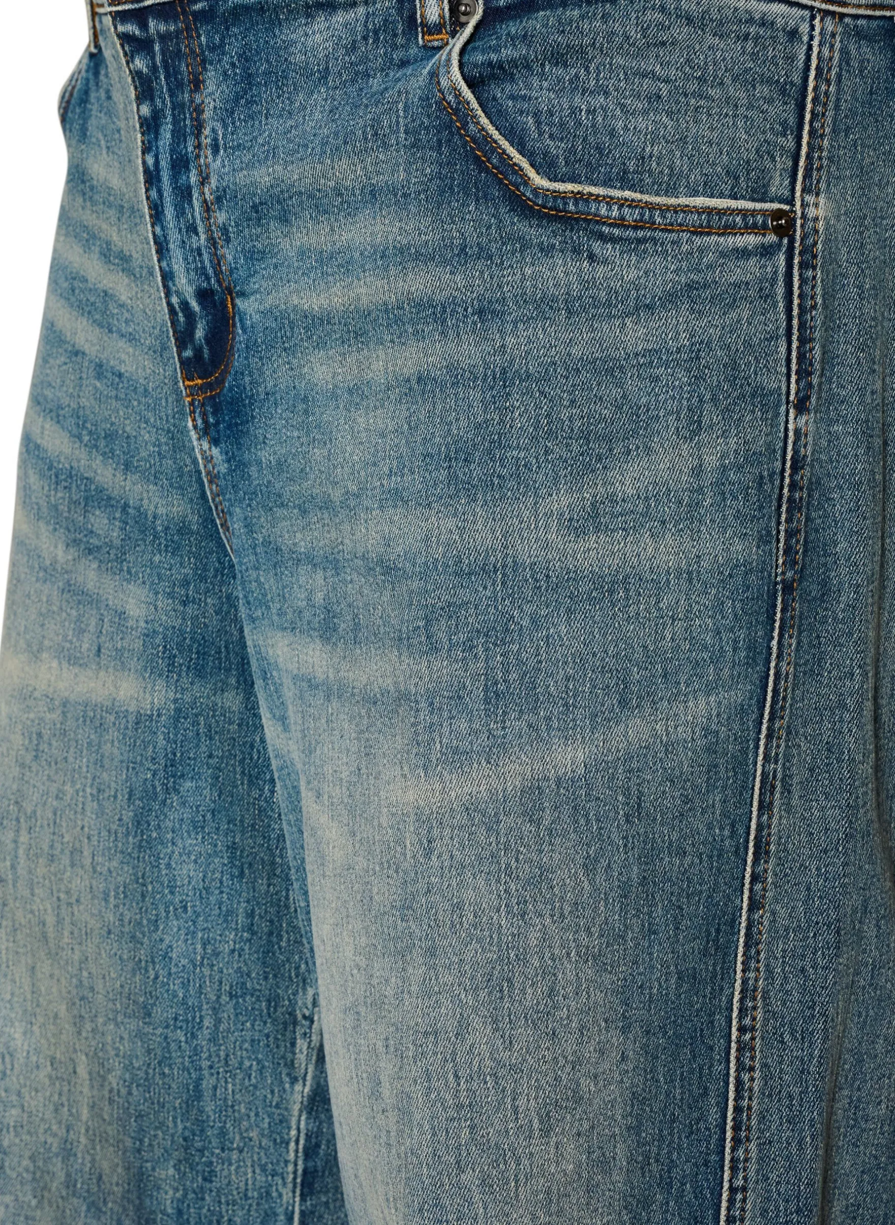 Barrel Fit Jeans mit Used-Waschung