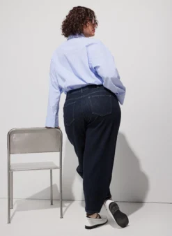 Barrel-Jeans mit hoher Taille
