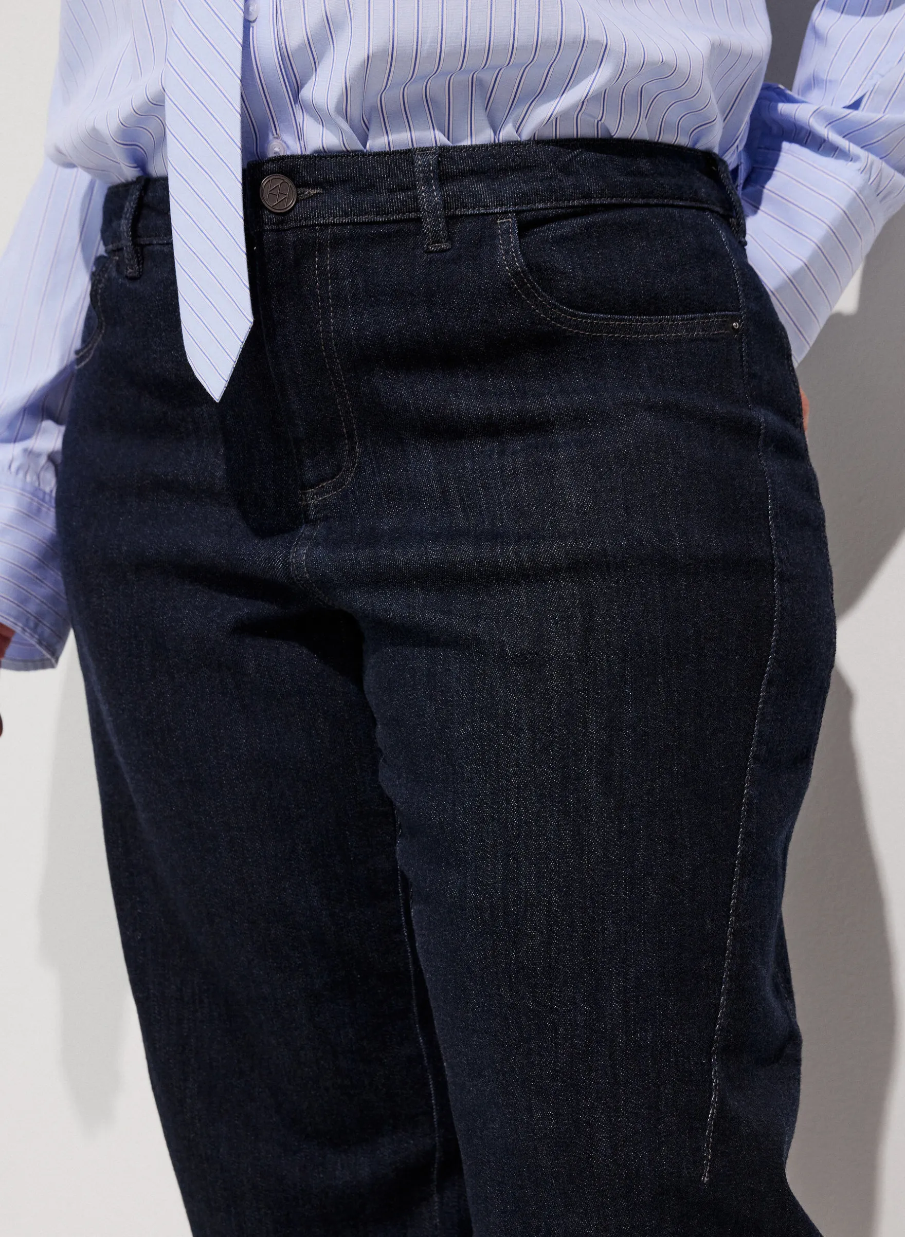 Barrel-Jeans mit hoher Taille