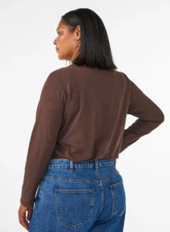 Basic Bluse aus Jersey mit langen Ärmeln