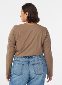 Basic Bluse aus Jersey mit langen Ärmeln