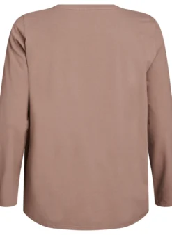 Basic Bluse aus Jersey mit langen Ärmeln
