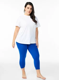 Basic 3/4-Leggings aus Viskose