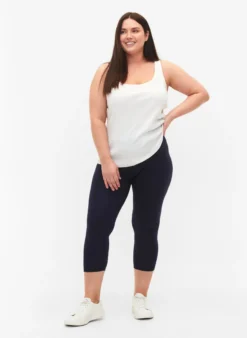 Basic 3/4-Leggings aus Viskose