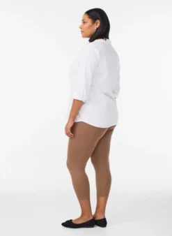 Basic 3/4-Leggings aus Viskose
