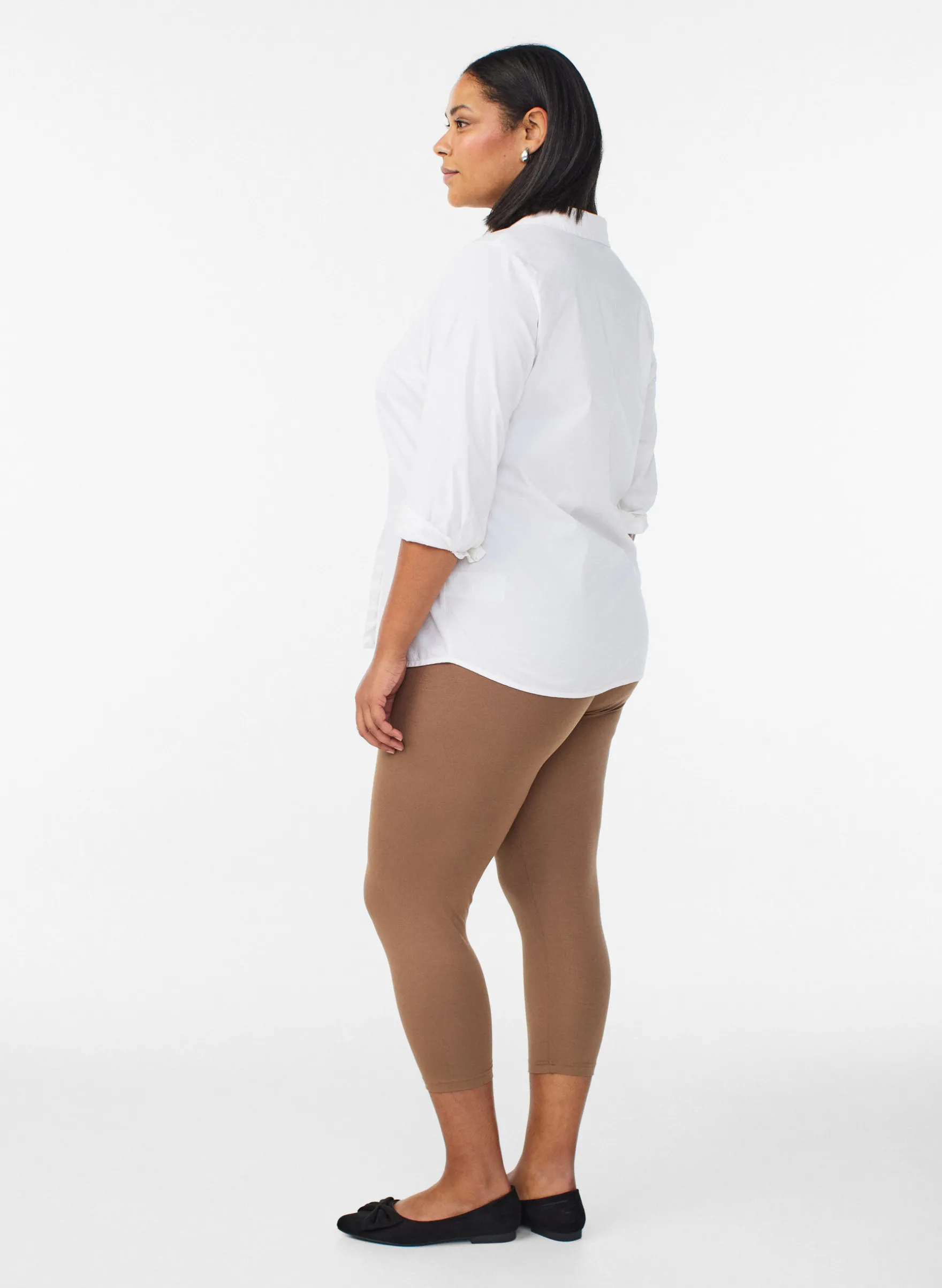 Basic 3/4-Leggings aus Viskose