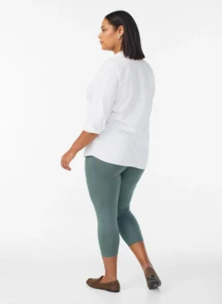 Basic 3/4-Leggings aus Viskose