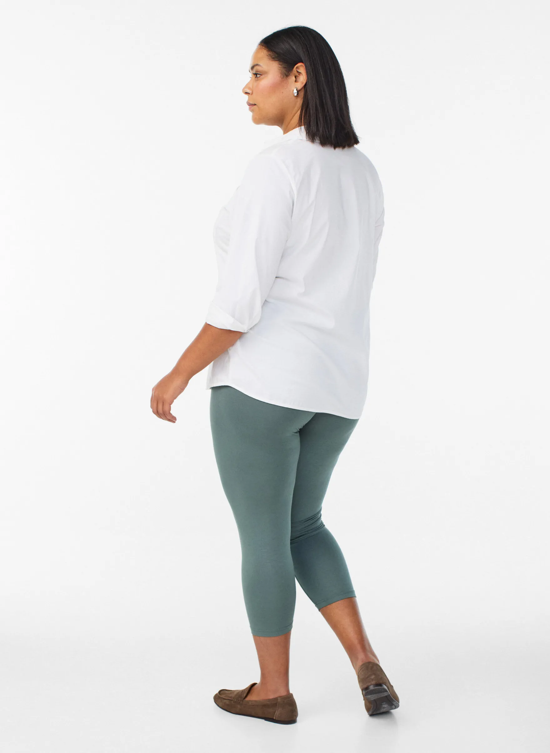 Basic 3/4-Leggings aus Viskose