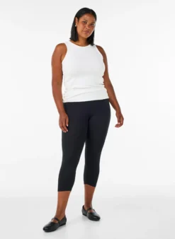 Basic 3/4-Leggings aus Viskose