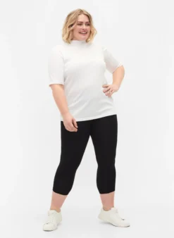Basic 3/4-Leggings aus Viskose