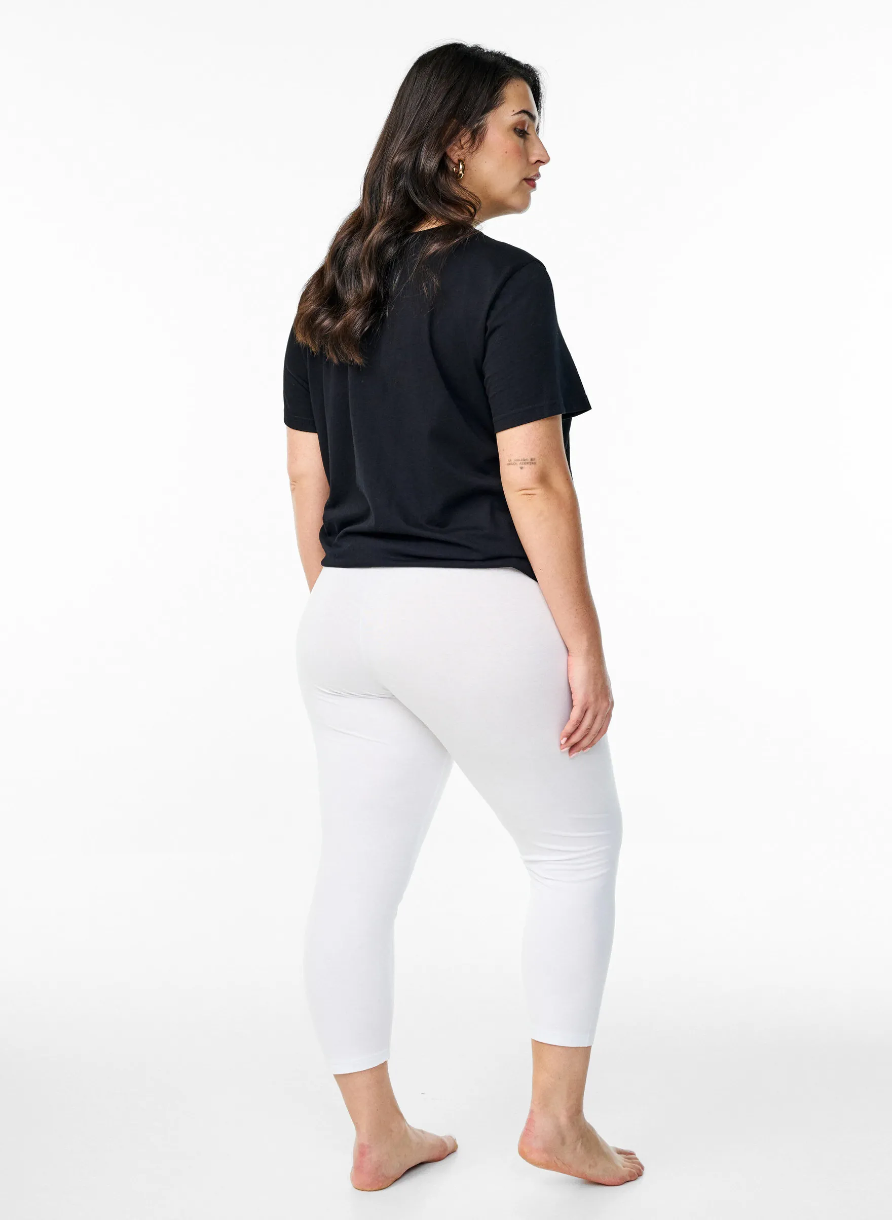 Basic 3/4-Leggings aus Viskose