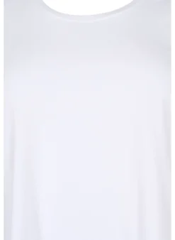 Basic T-Shirt aus Baumwolle mit 3/4-Ärmeln