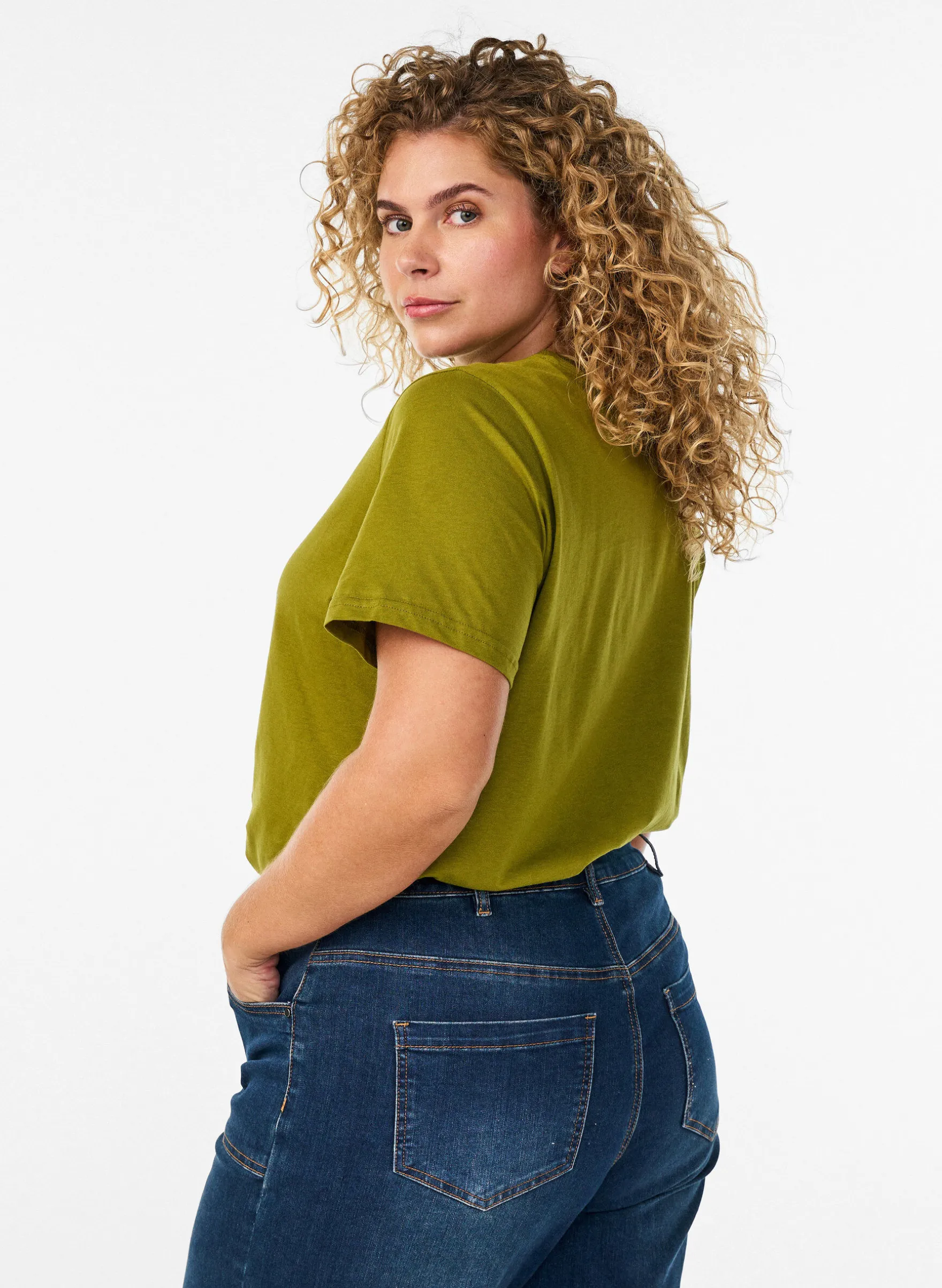 Basic T-Shirt aus Baumwolle mit Rundhalsausschnitt