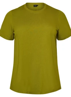 Basic T-Shirt aus Baumwolle mit Rundhalsausschnitt