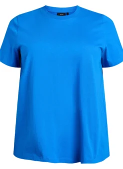 Basic-T-Shirt aus Baumwolle mit Rundhalsausschnitt
