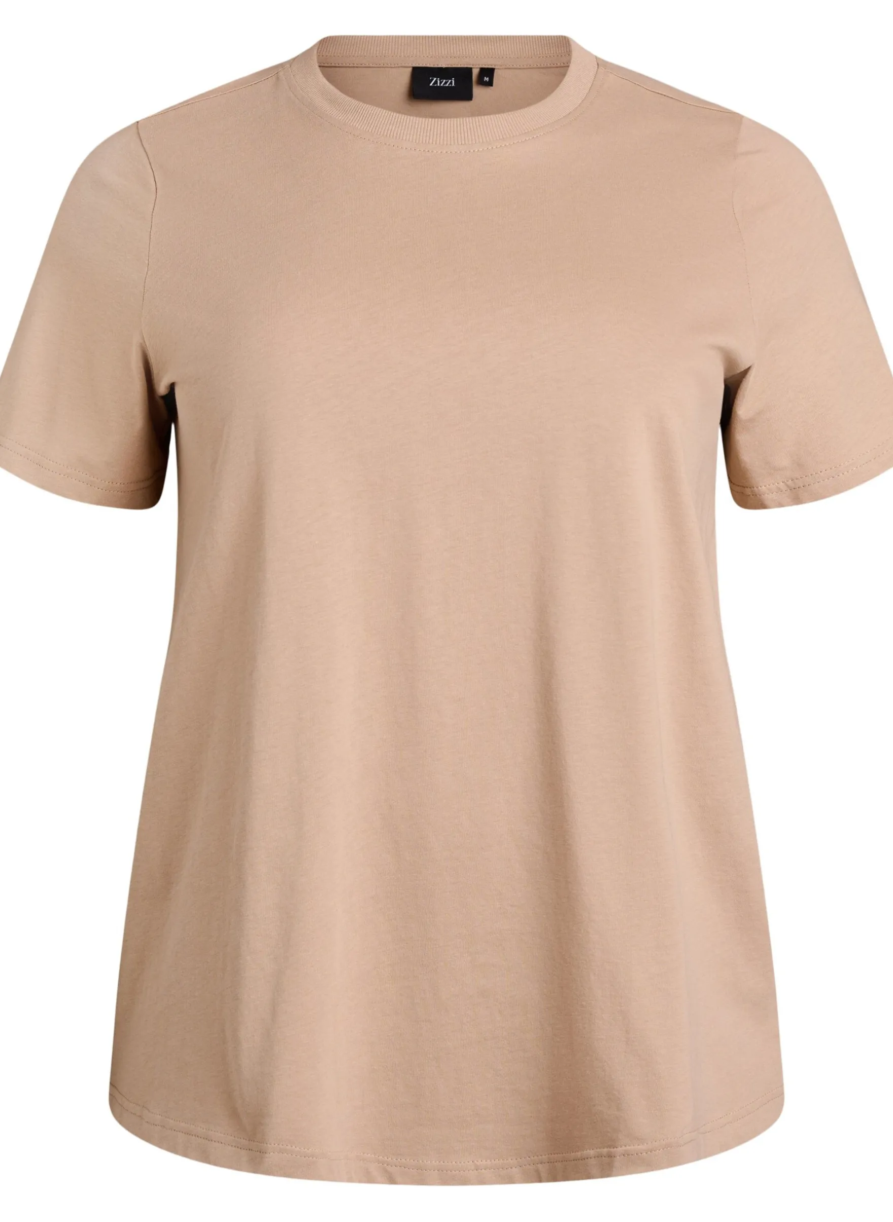 Basic-T-Shirt aus Baumwolle mit Rundhalsausschnitt
