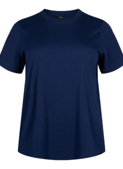Basic-T-Shirt aus Baumwolle mit Rundhalsausschnitt