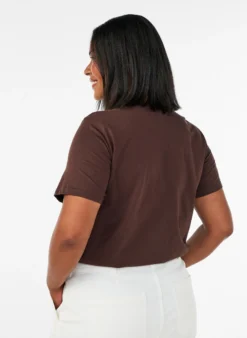 Basic-T-Shirt aus Baumwolle mit Rundhalsausschnitt