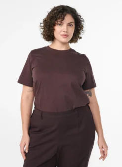 Basic-T-Shirt aus Baumwolle mit Rundhalsausschnitt
