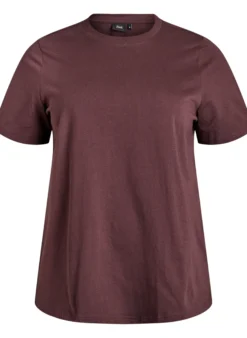 Basic-T-Shirt aus Baumwolle mit Rundhalsausschnitt