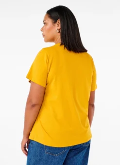 Basic-T-Shirt aus Baumwolle mit Rundhalsausschnitt