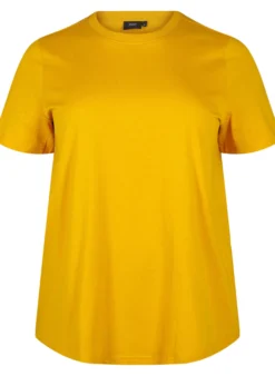 Basic-T-Shirt aus Baumwolle mit Rundhalsausschnitt