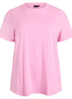 Basic-T-Shirt aus Baumwolle mit Rundhalsausschnitt