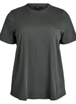Basic-T-Shirt aus Baumwolle mit Rundhalsausschnitt