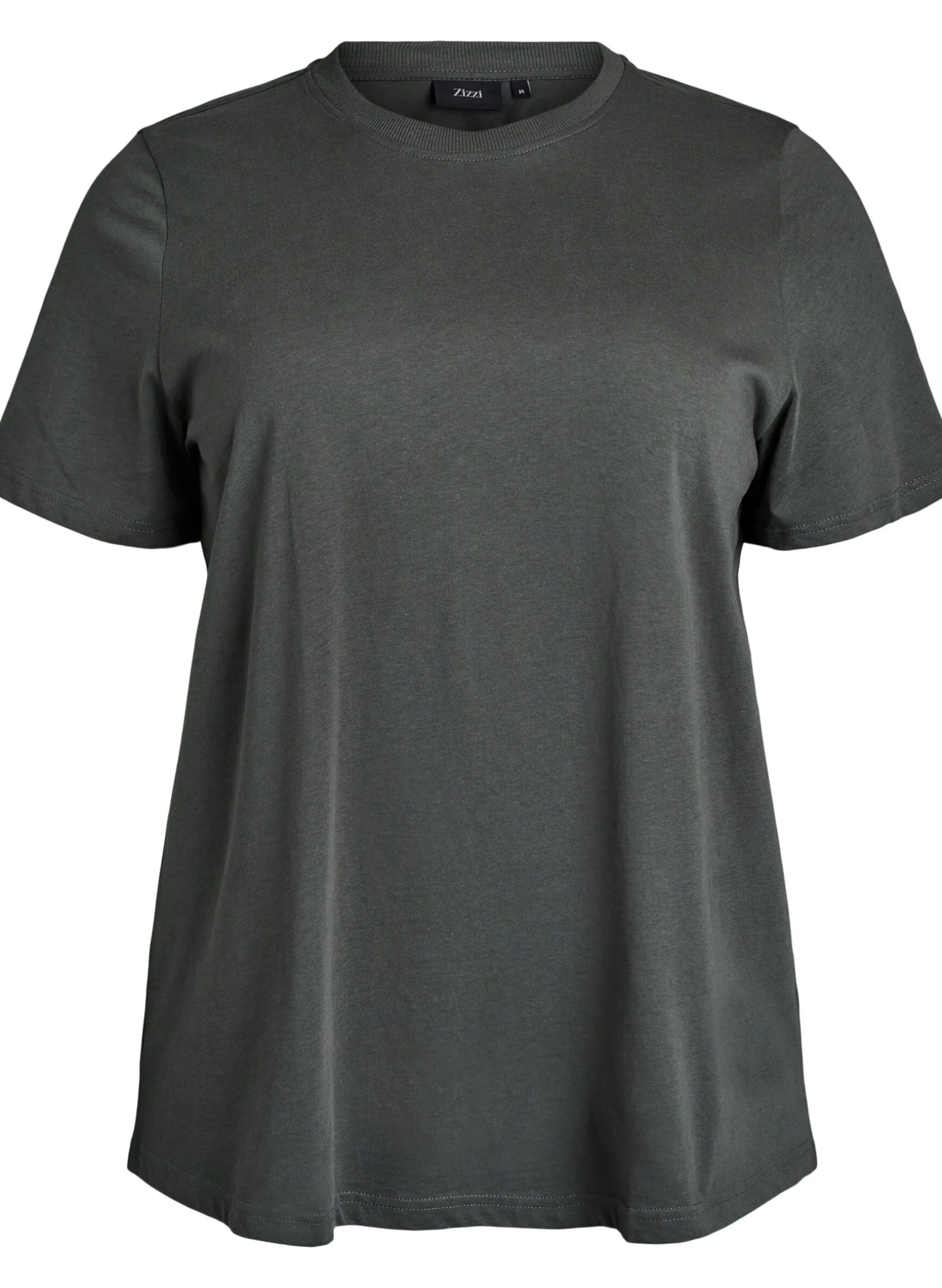 Basic-T-Shirt aus Baumwolle mit Rundhalsausschnitt