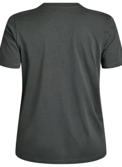 Basic-T-Shirt aus Baumwolle mit Rundhalsausschnitt