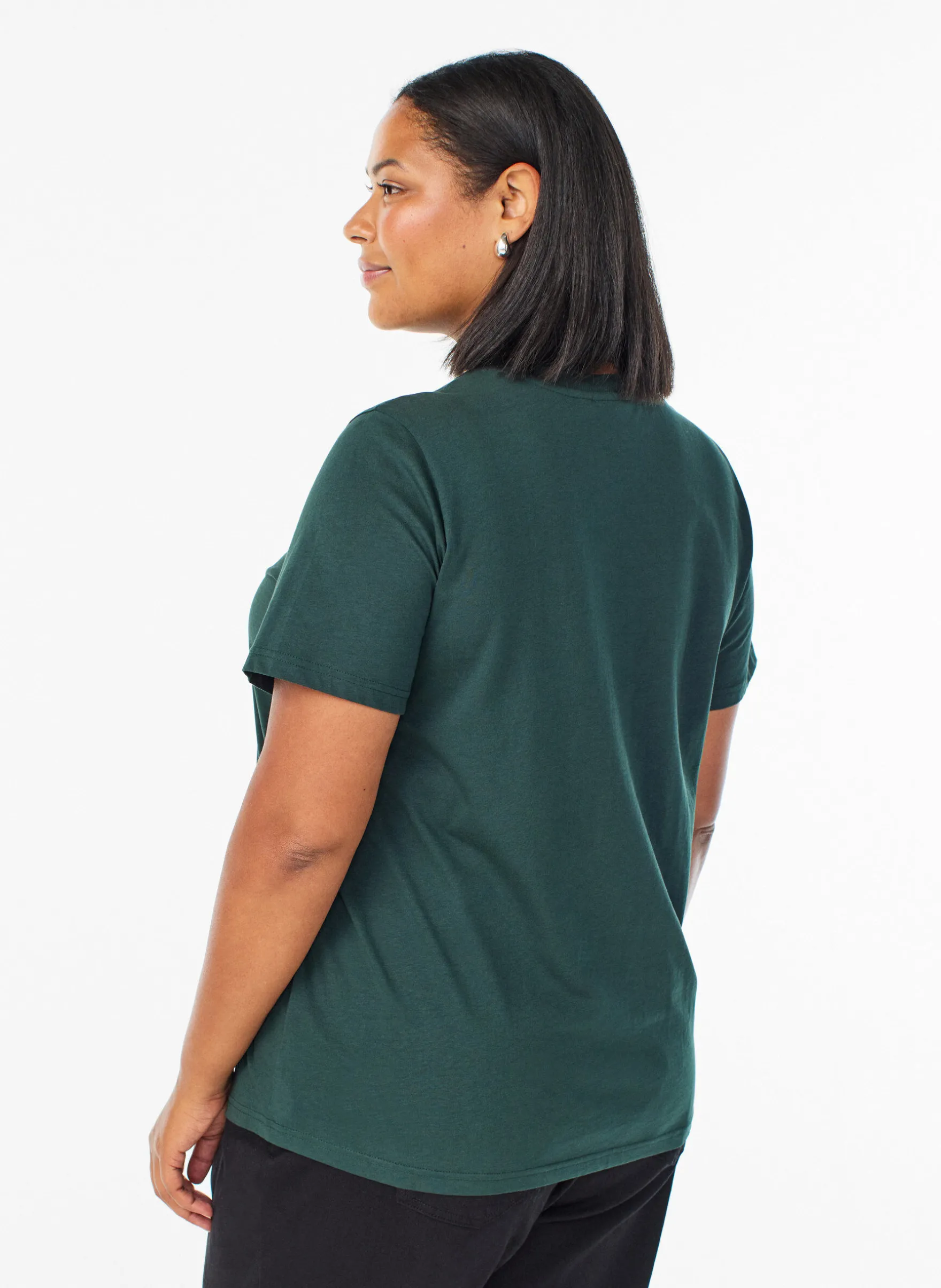 Basic-T-Shirt aus Baumwolle mit Rundhalsausschnitt