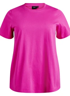 Basic-T-Shirt aus Baumwolle mit Rundhalsausschnitt