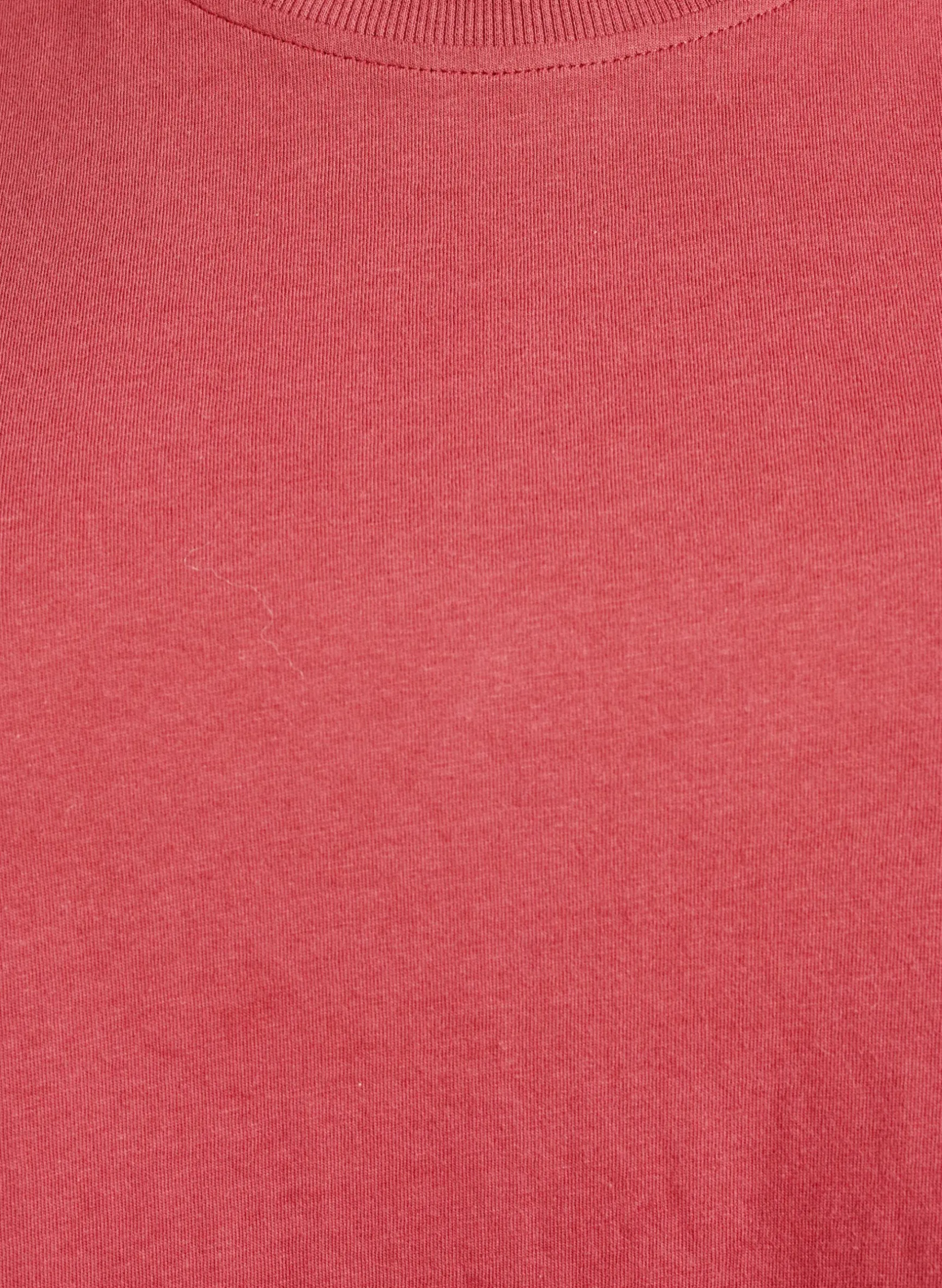 Basic-T-Shirt aus Baumwolle mit Rundhalsausschnitt