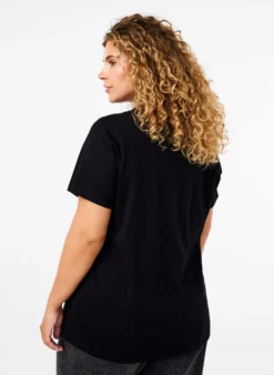 Basic-T-Shirt aus Baumwolle mit Rundhalsausschnitt