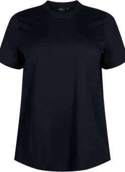 Basic-T-Shirt aus Baumwolle mit Rundhalsausschnitt