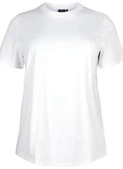 Basic-T-Shirt aus Baumwolle mit Rundhalsausschnitt