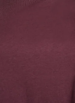 Basic-T-Shirt aus Baumwolle mit Schulterpolstern
