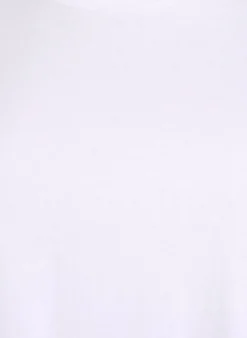 Basic-T-Shirt aus Baumwolle mit Schulterpolstern