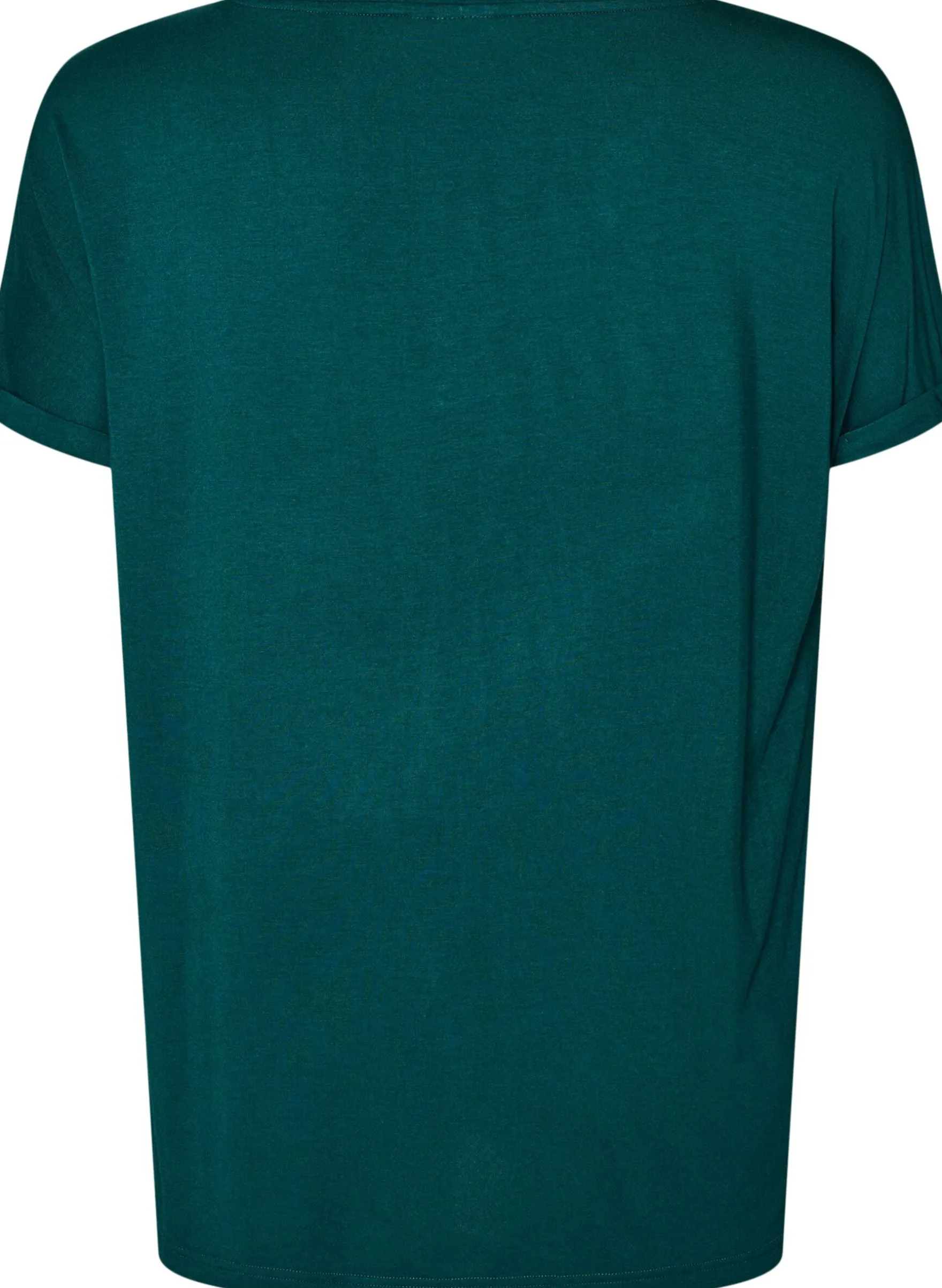 Basic T-Shirt aus Viskose mit V-Ausschnitt