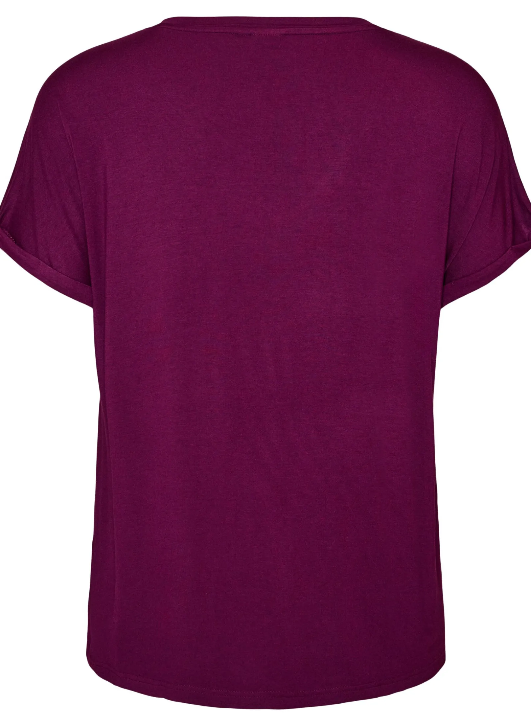 Basic T-Shirt aus Viskose mit V-Ausschnitt